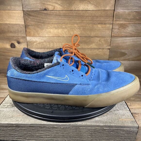 Nike Men’s Size 12 Trainers SB Shane Premium Signal Blue Suede Skateboard - Picture 1 of 10